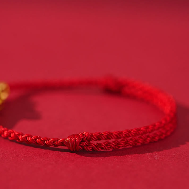 Wear FengShui Formless Buddha Lotus Knot Red String Protection Braided Bracelet