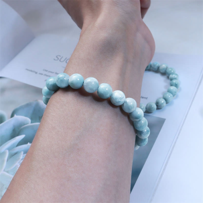 Wear FengShui Natural Larimar Wisdom Confidence Bracelet