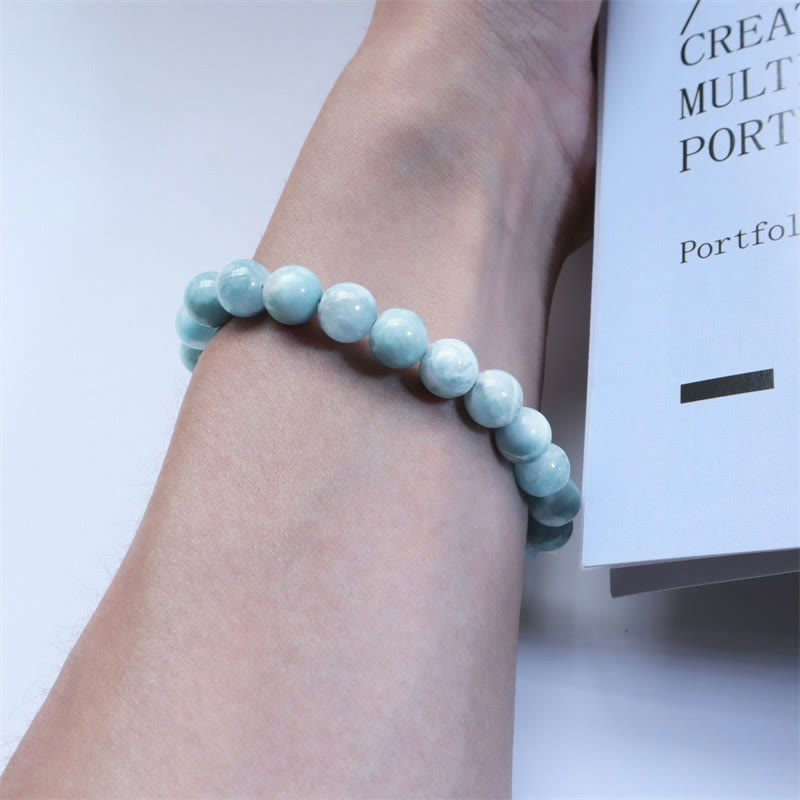 Wear FengShui Natural Larimar Wisdom Confidence Bracelet