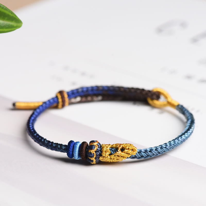 Wear FengShui Colorful Rope Eight Thread Peace Knot Luck Handmade Bracelet