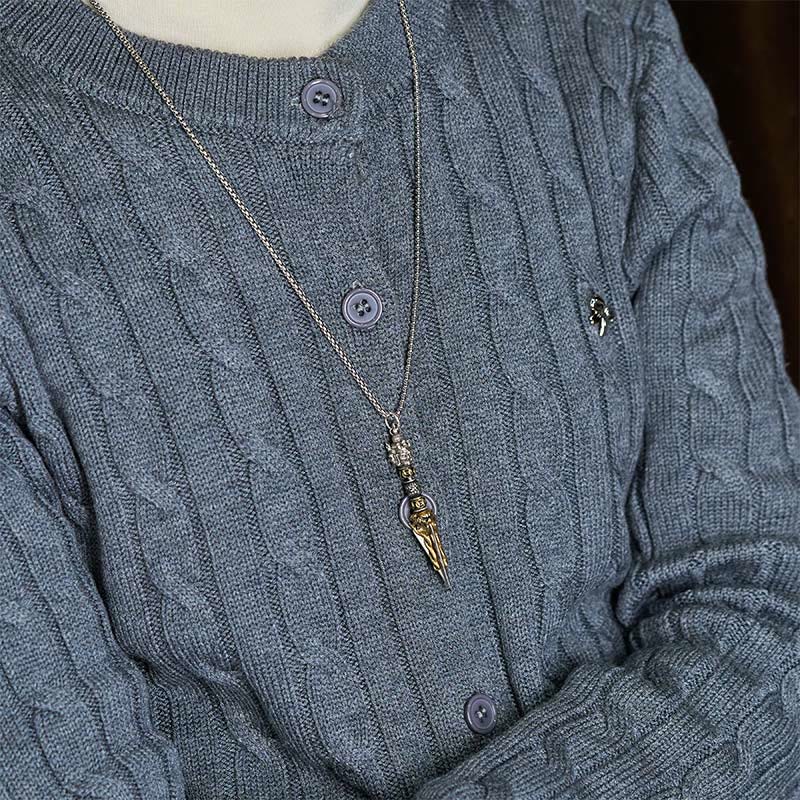 Wear FengShui Tibetan Vajra Vajrakila Copper Healing Spiritual Power Necklace Pendant