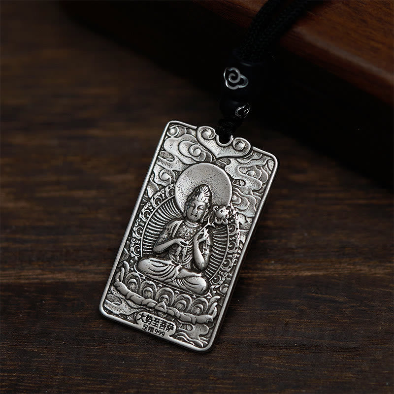 Wear FengShui Year of the Horse Chinese Zodiac Natal Buddha Copper Plated Silver Balance Necklace Pendant