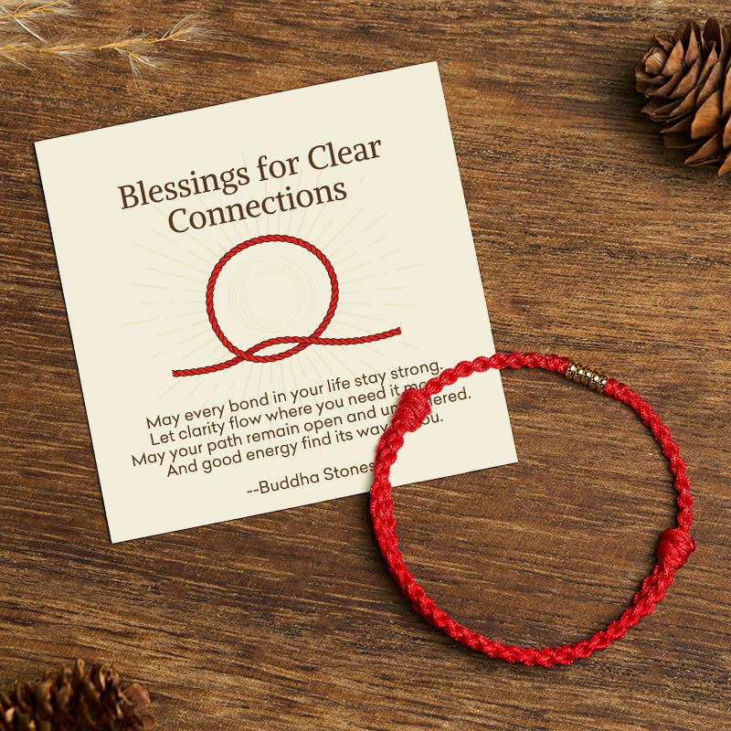 Wear FengShui "Blessings for Clear Connections" 925 Sterling Silver Lucky Golden Bead String Bracelet Anklet Includes Gift Message Card