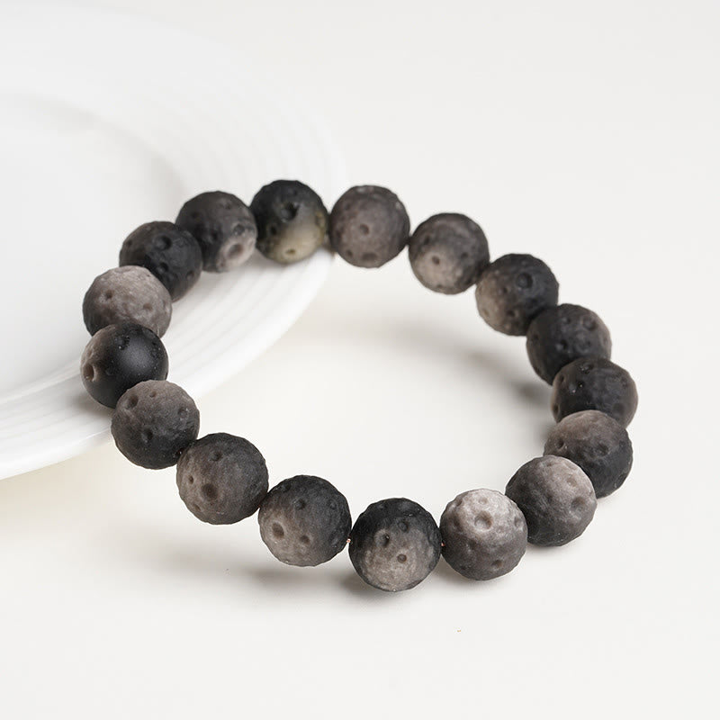 Wear FengShui Natural Silver Sheen Obsidian Gold Sheen Obsidian Round Beads Protection Bracelet