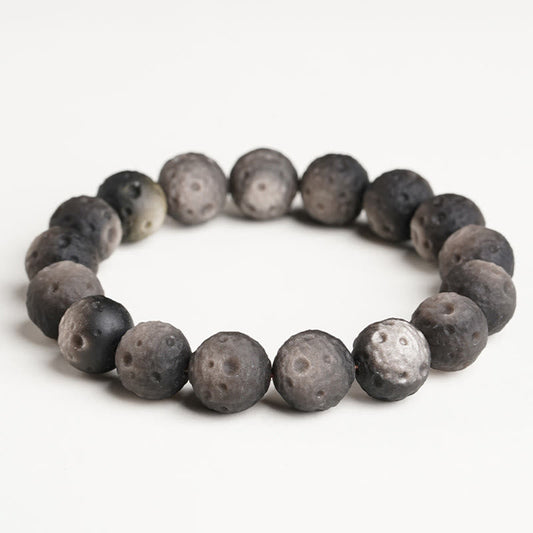 Wear FengShui Natural Silver Sheen Obsidian Gold Sheen Obsidian Round Beads Protection Bracelet
