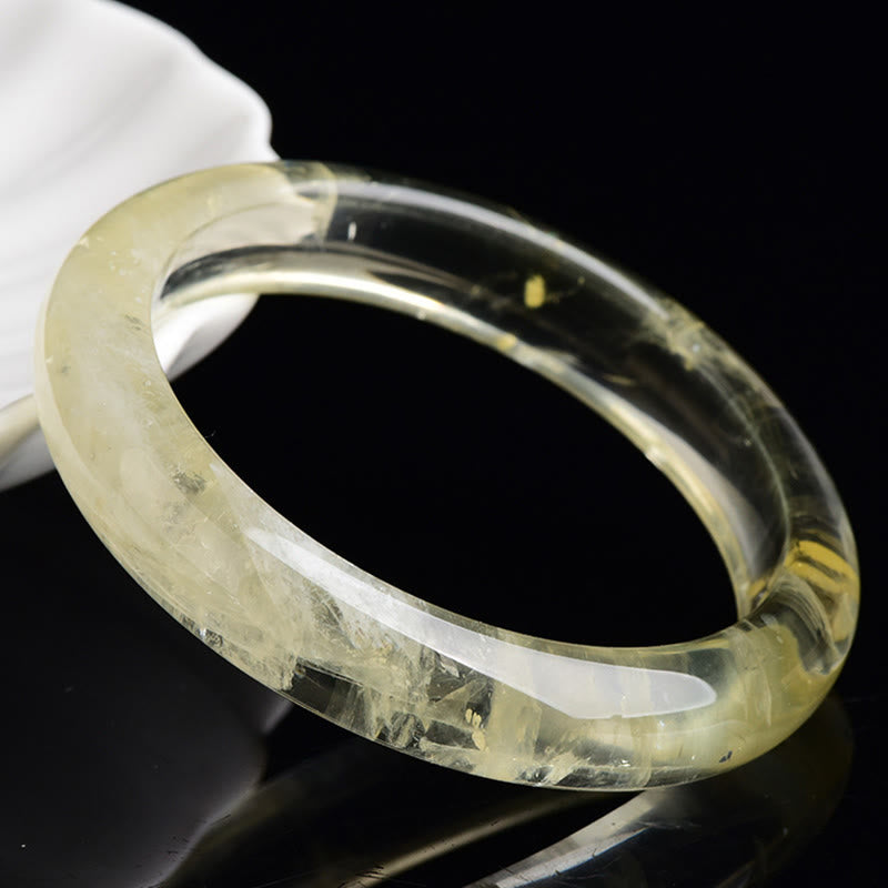 Wear FengShui Natural Citrine Quartz Prosperity Cuff Bangle Bracelet