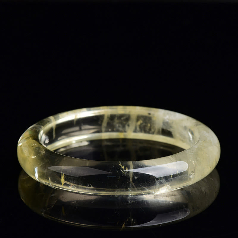 Wear FengShui Natural Citrine Quartz Prosperity Cuff Bangle Bracelet