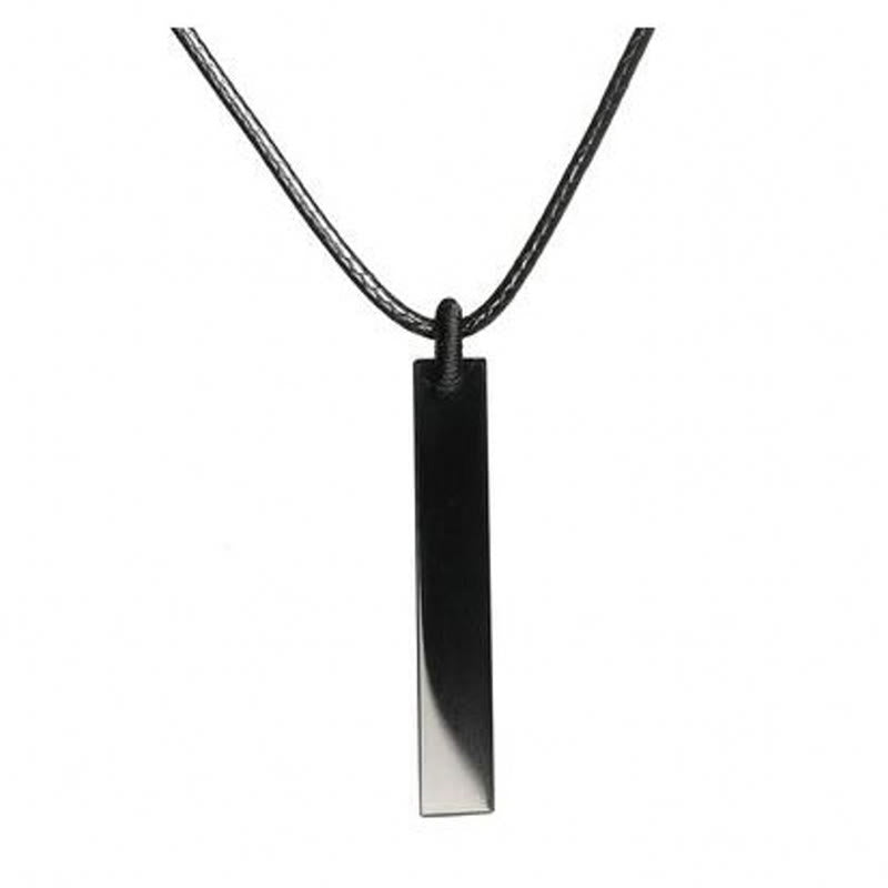 Wear FengShui Black Obsidian Blue Sandstone Transformation Necklace Pendant