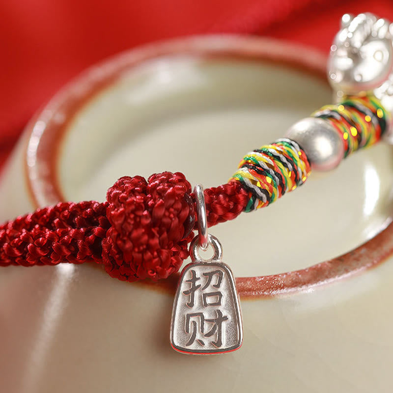 Wear FengShui 999 Sterling Silver Year Of The Horse Freedom Manually Made String Bracelet