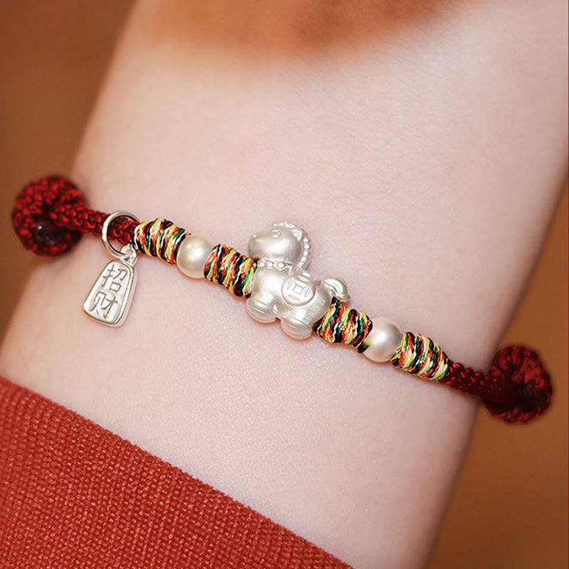 Wear FengShui 999 Sterling Silver Year Of The Horse Freedom Manually Made String Bracelet