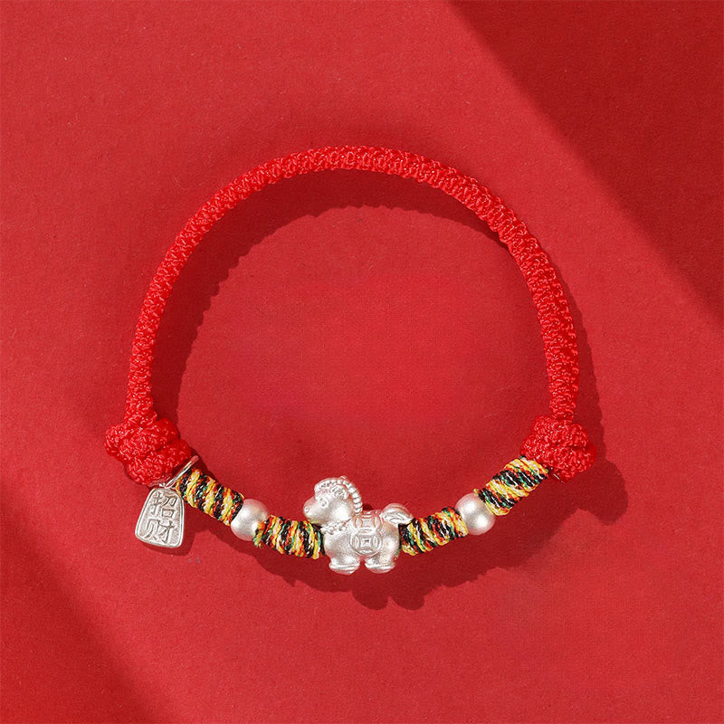 Wear FengShui 999 Sterling Silver Year Of The Horse Freedom Manually Made String Bracelet