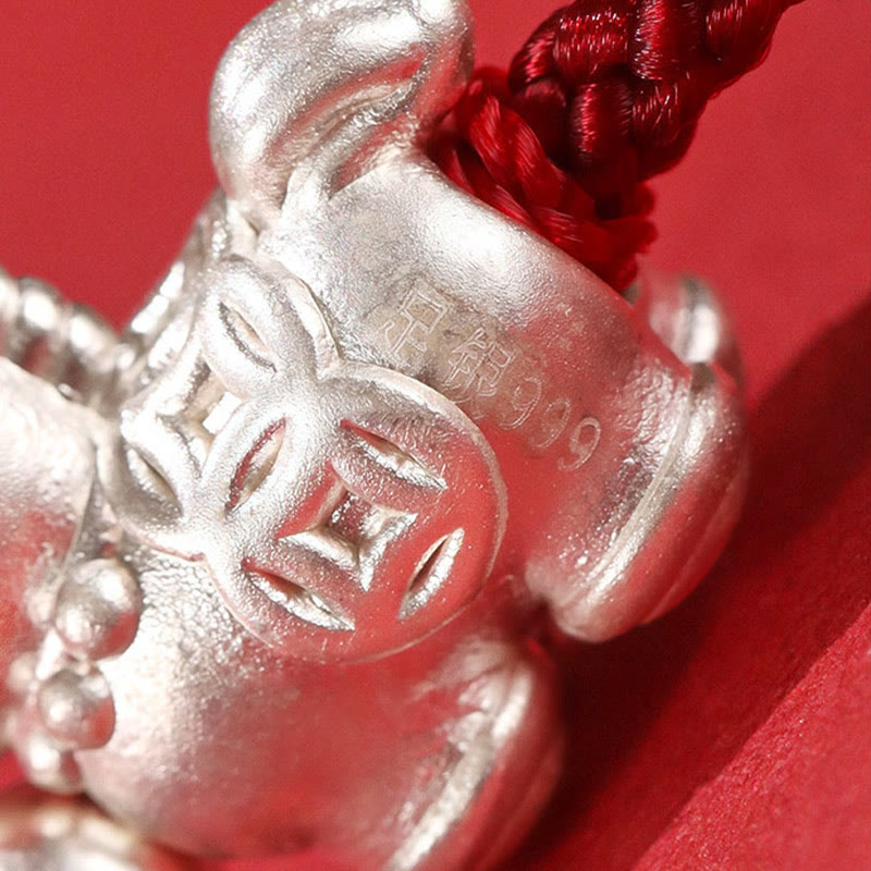 Wear FengShui 999 Sterling Silver Red Agate Year Of The Horse Prosperity String Bracelet