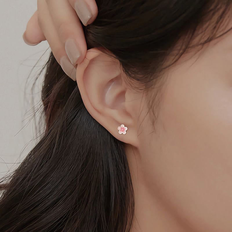 Wear FengShui 999 Sterling Silver Peach Blossom Blessing Earrings