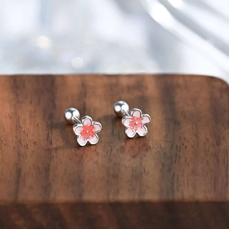 Wear FengShui 999 Sterling Silver Peach Blossom Blessing Earrings