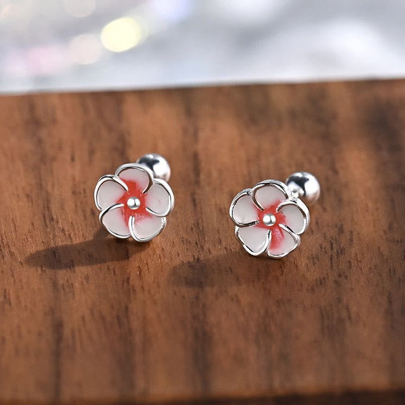 Wear FengShui 999 Sterling Silver Peach Blossom Blessing Earrings