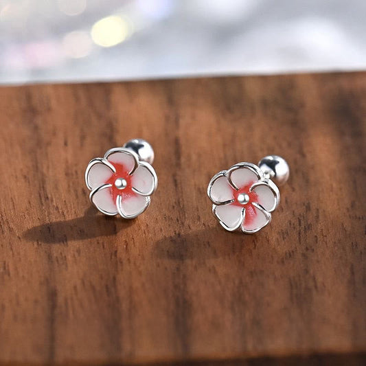 Wear FengShui 999 Sterling Silver Peach Blossom Blessing Earrings