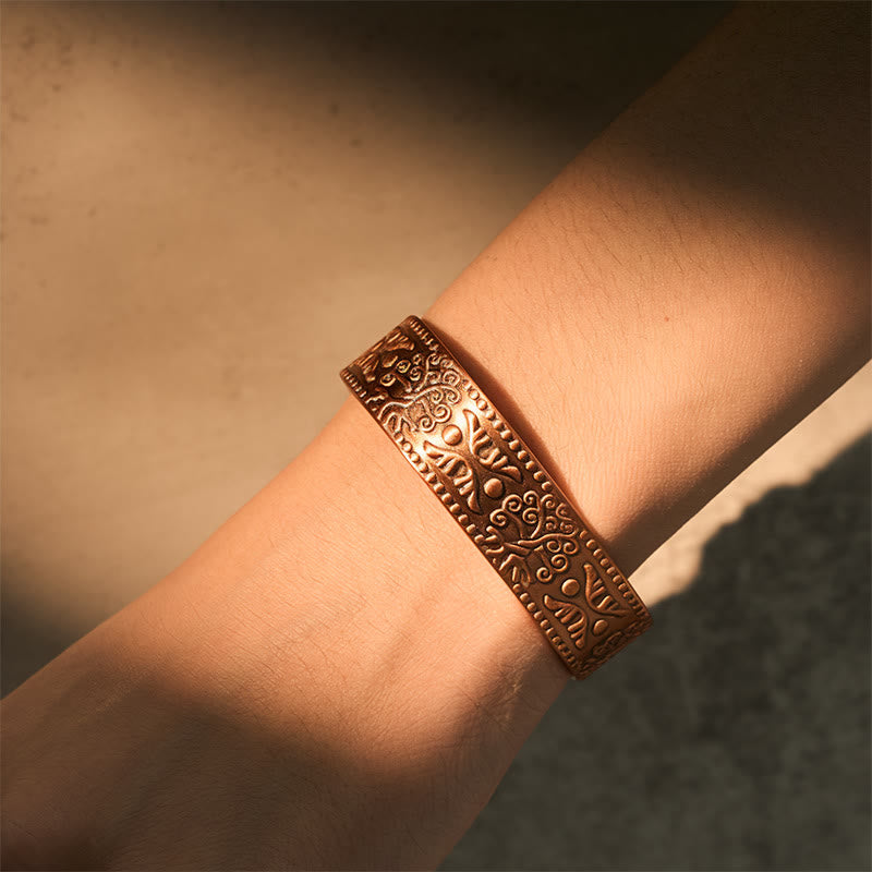 Wear FengShui The Tree Of Life Copper Open Self Care Luck Bracelet Bangle