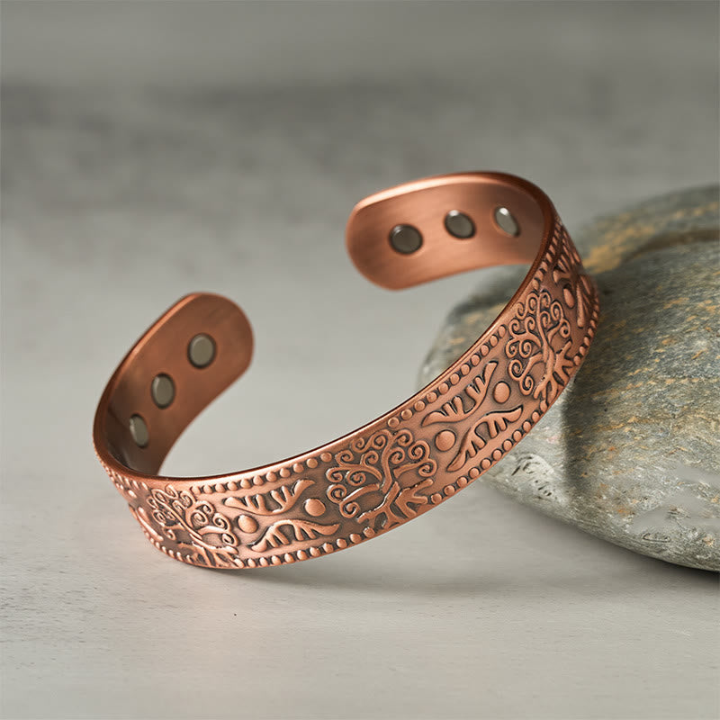 Wear FengShui The Tree Of Life Copper Open Self Care Luck Bracelet Bangle