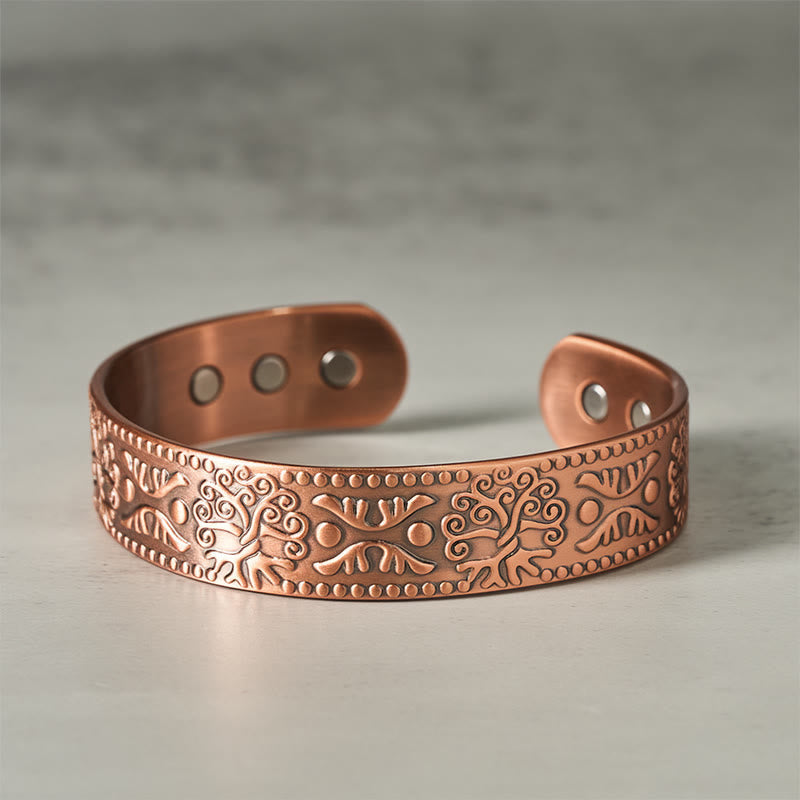 Wear FengShui The Tree Of Life Copper Open Self Care Luck Bracelet Bangle