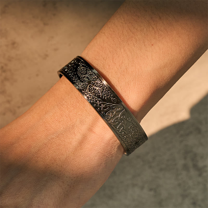 Wear FengShui The Tree Of Life Copper Open Balance Luck Cuff Bracelet Bangle