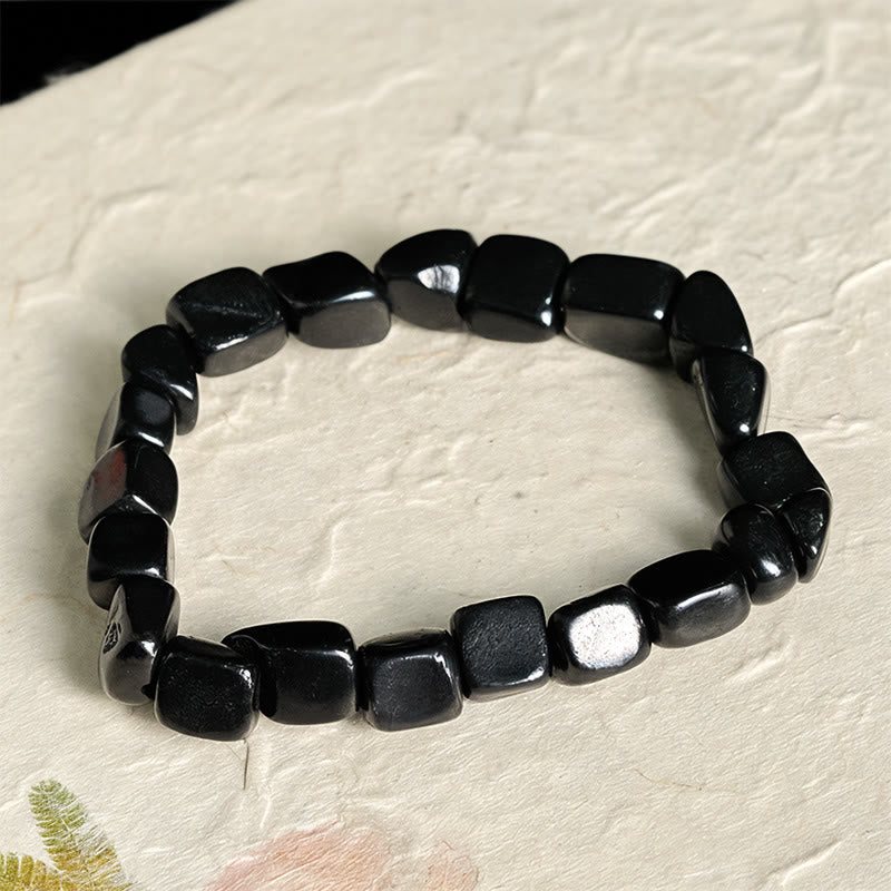 Wear FengShui 8mm Natural Authentic Shungite Stone Protection Beaded Bracelet