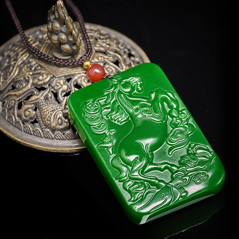 Wear FengShui Year Of The Horse Jade Abundance  Necklace Pendants