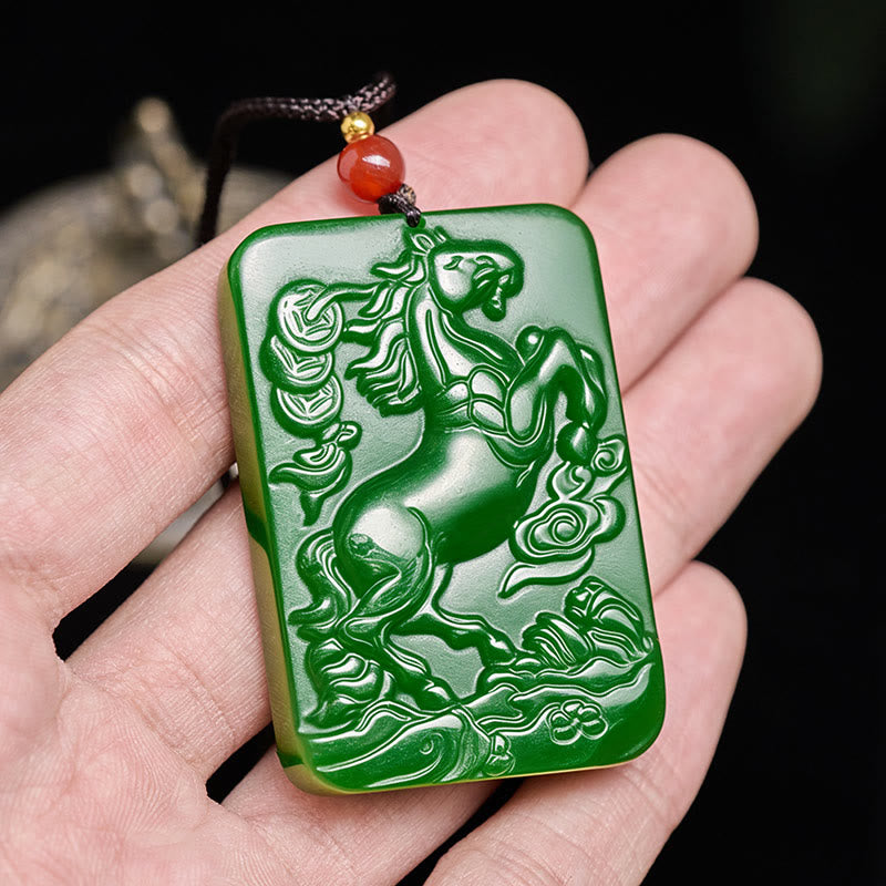 Wear FengShui Year Of The Horse Jade Abundance  Necklace Pendants