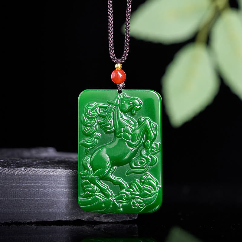 Wear FengShui Year Of The Horse Jade Abundance  Necklace Pendants