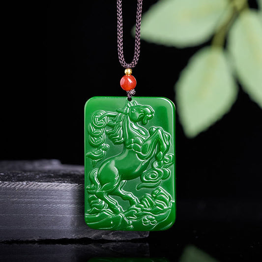 Wear FengShui Year Of The Horse Jade Abundance  Necklace Pendants