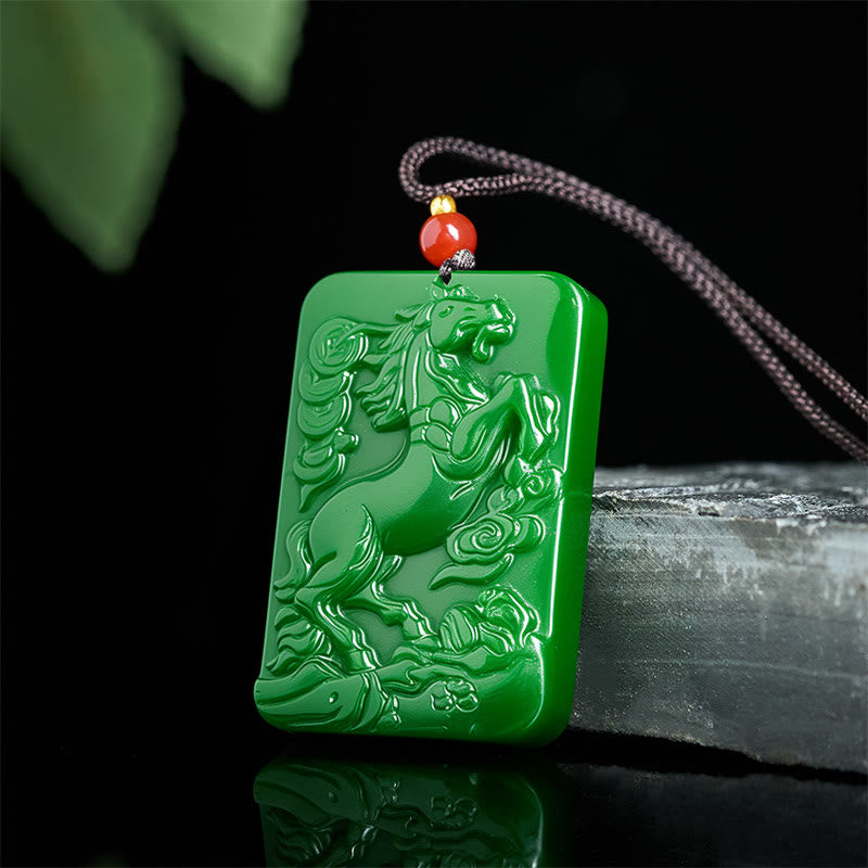 Wear FengShui Year Of The Horse Jade Abundance  Necklace Pendants