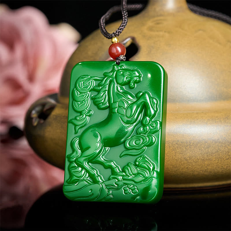 Wear FengShui Year Of The Horse Jade Abundance  Necklace Pendants