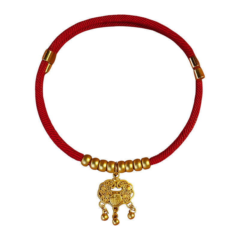 Wear FengShui Red String Bead Protection Adjustable Cats Small Dogs Pet Collar