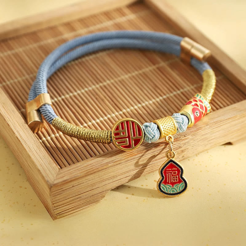 Wear FengShui Metal Pendant Red String Peace Joy Blessing Protection Adjustable Cats Small Dogs Pet Collar