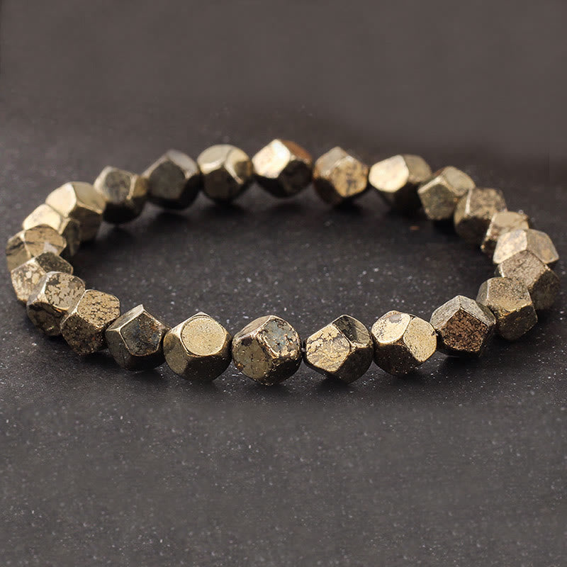 Wear FengShui Irregular Beads Pyrite Protection Confidence Bracelet