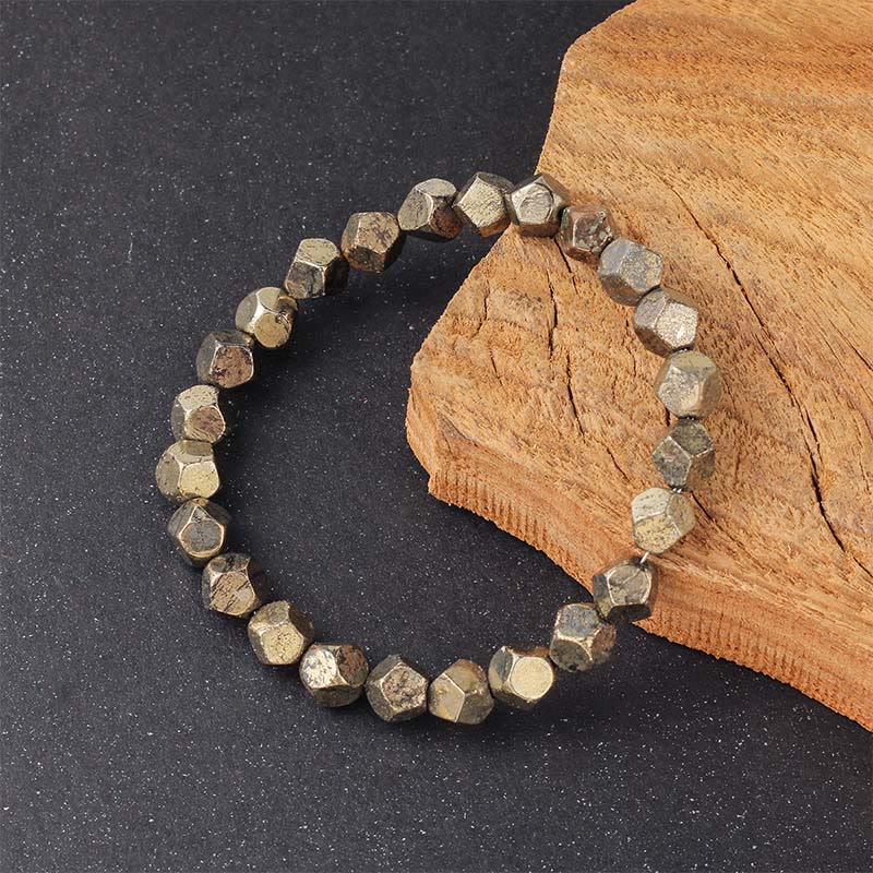 Wear FengShui Irregular Beads Pyrite Protection Confidence Bracelet