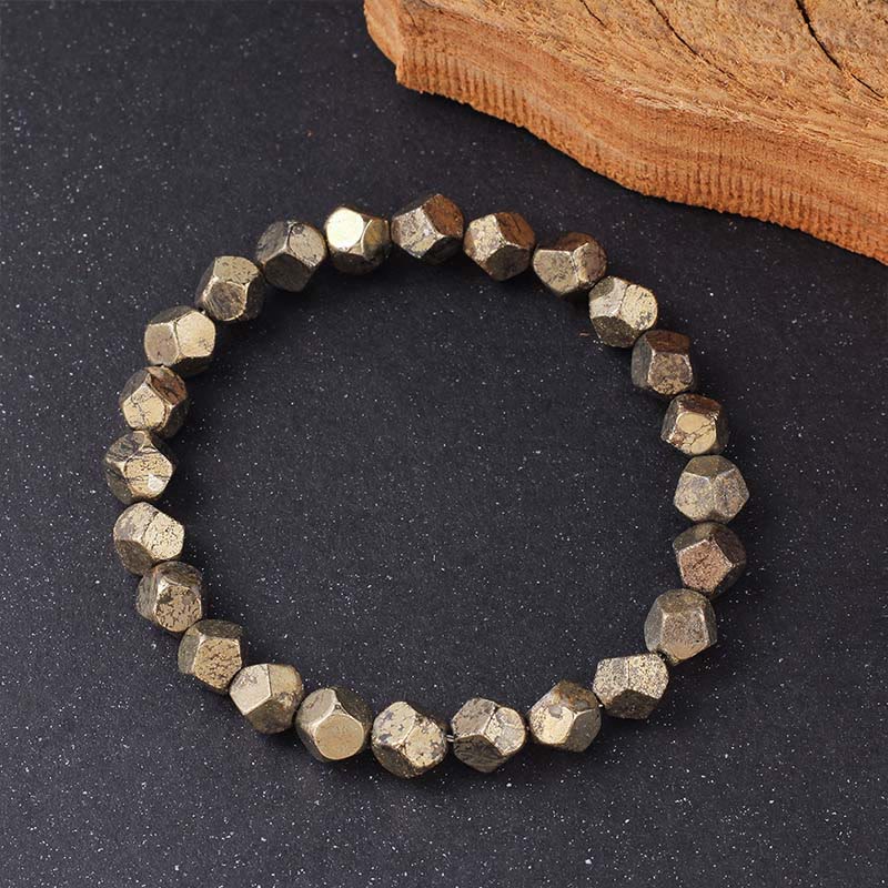 Wear FengShui Irregular Beads Pyrite Protection Confidence Bracelet