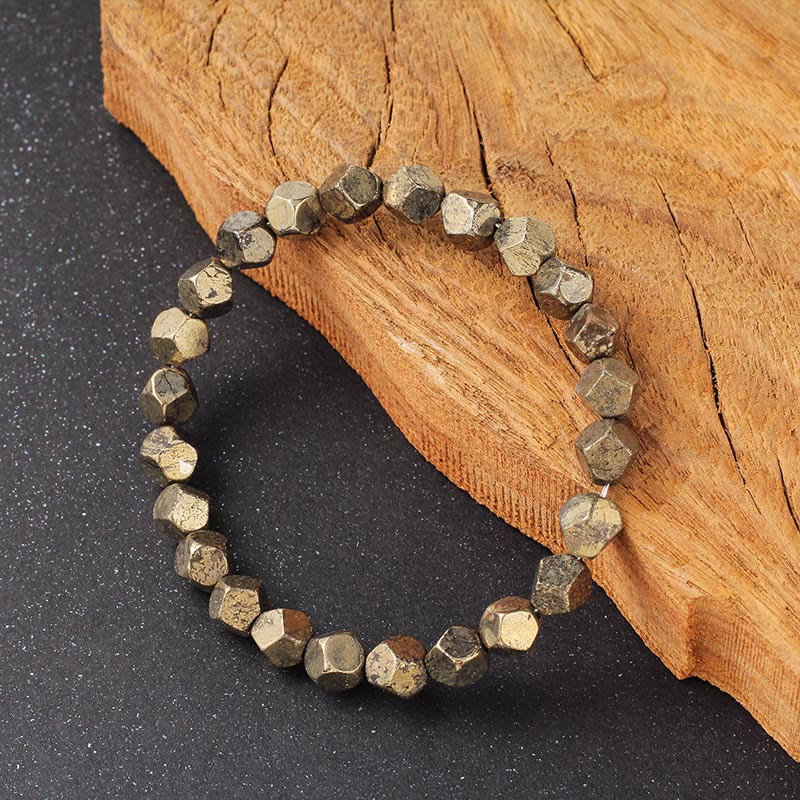 Wear FengShui Irregular Beads Pyrite Protection Confidence Bracelet