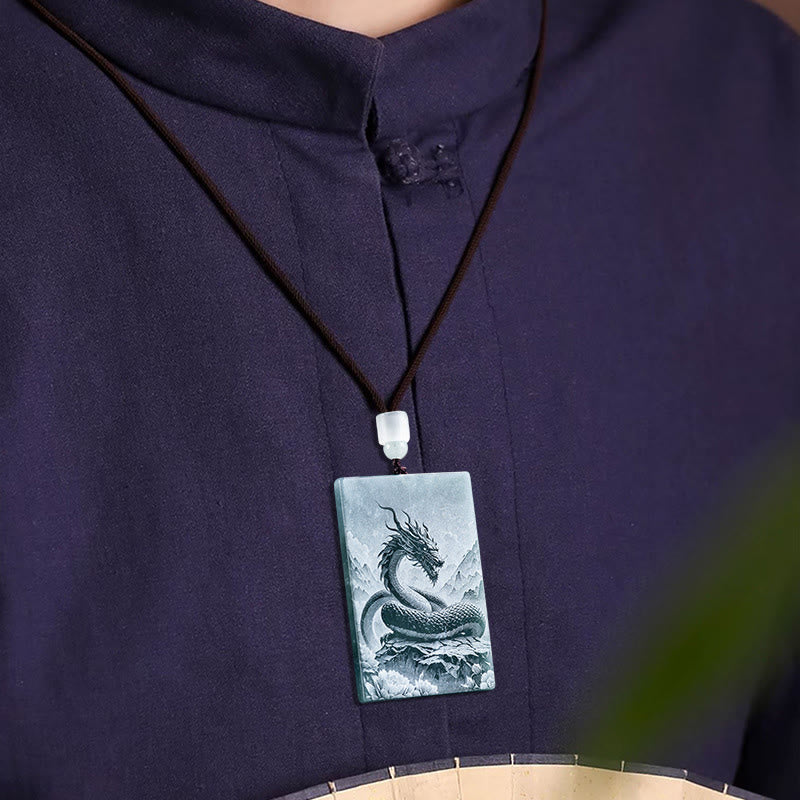 Wear FengShui Year Of The Horse Chinese Zodiac Engraving Jade Abundance Necklace Pendants