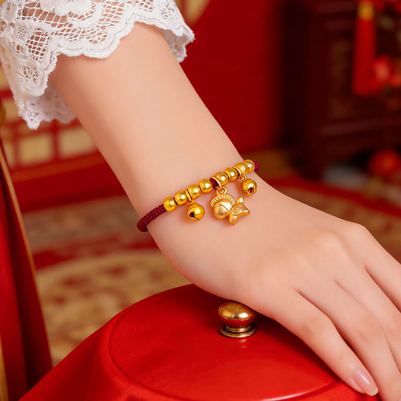 Wear FengShui Year Of The Horse Multiple Horse Styles Rope Luck Strength Adjustable Bracelet