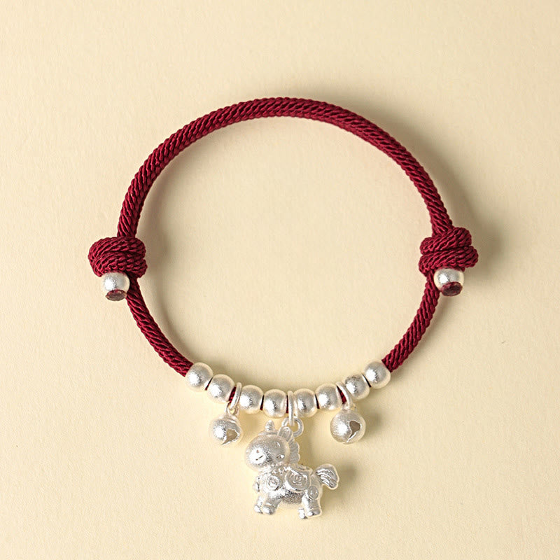 Wear FengShui Year Of The Horse Multiple Horse Styles Rope Luck Strength Adjustable Bracelet