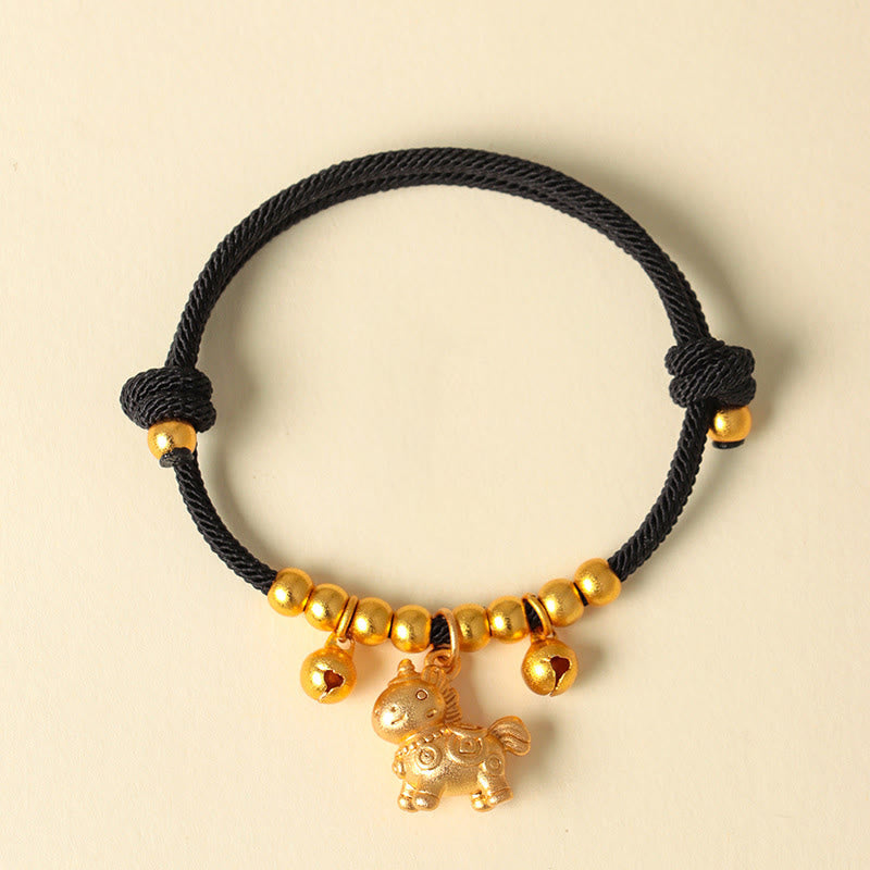 Wear FengShui Year Of The Horse Multiple Horse Styles Rope Luck Strength Adjustable Bracelet