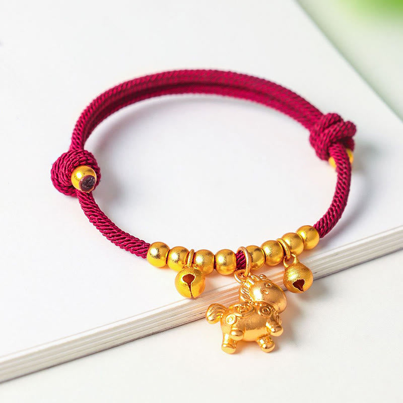 Wear FengShui Year Of The Horse Multiple Horse Styles Rope Luck Strength Adjustable Bracelet