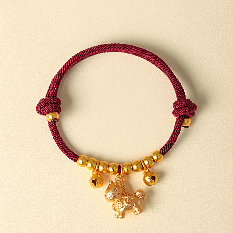 Wear FengShui Year Of The Horse Multiple Horse Styles Rope Luck Strength Adjustable Bracelet