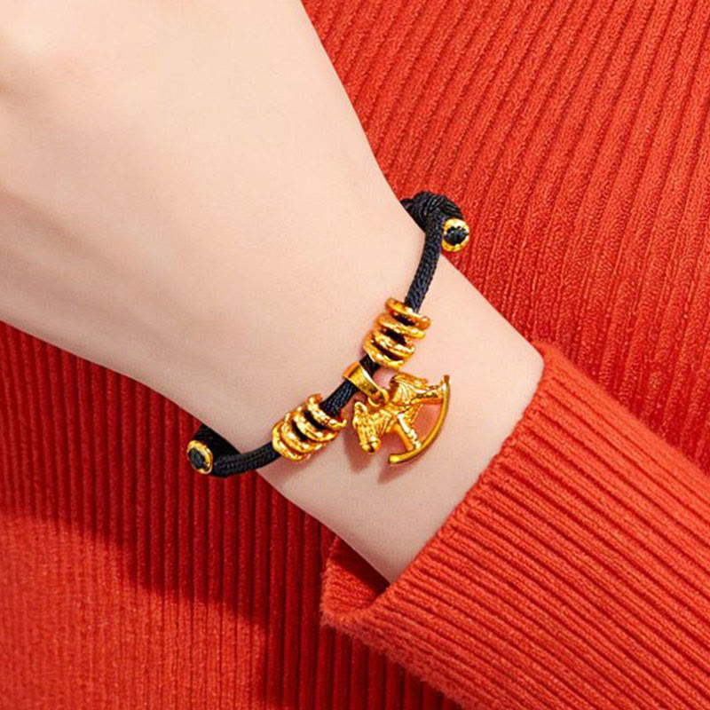 Wear FengShui Year Of The Horse Simple Horse Circle Charm Rope Faith Bracelet