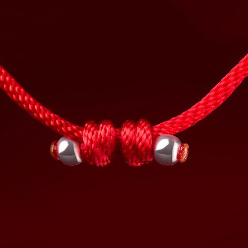 Wear FengShui Year of the Horse 999 Sterling Silver Red String Luck Bracelet
