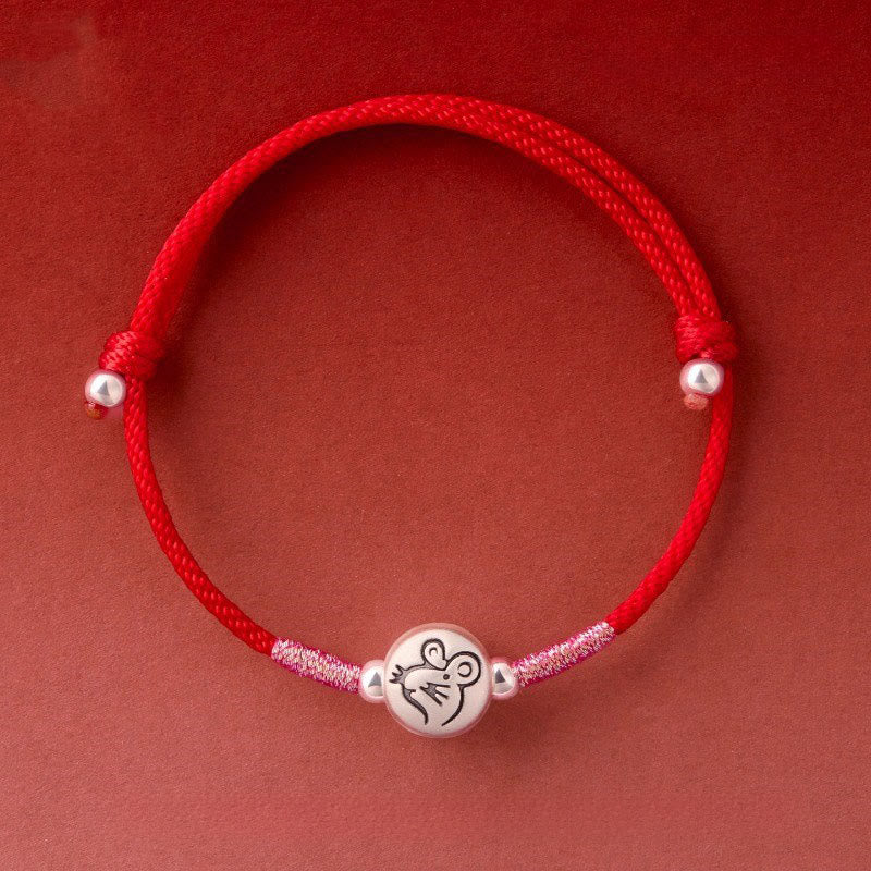 Wear FengShui Year of the Horse 999 Sterling Silver Red String Luck Bracelet