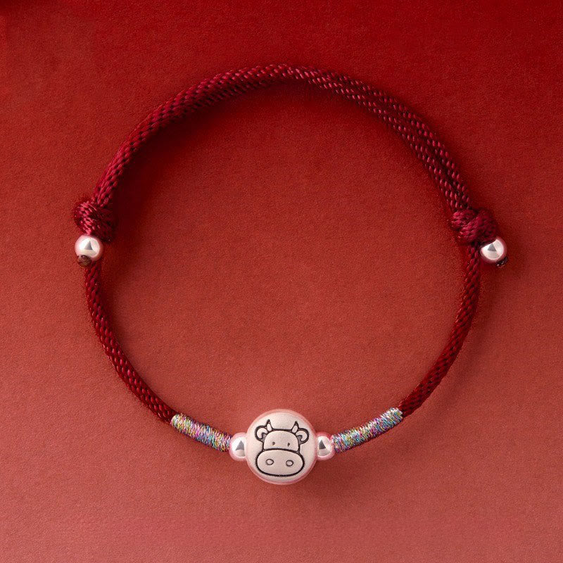 Wear FengShui Year of the Horse 999 Sterling Silver Red String Luck Bracelet