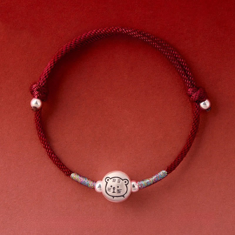 Wear FengShui Year of the Horse 999 Sterling Silver Red String Luck Bracelet