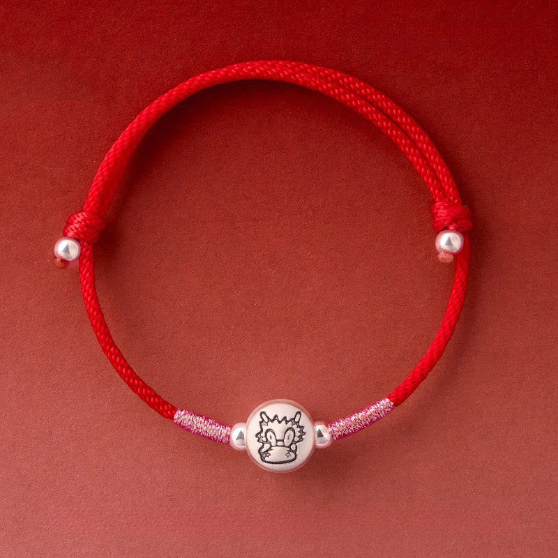 Wear FengShui Year of the Horse 999 Sterling Silver Red String Luck Bracelet