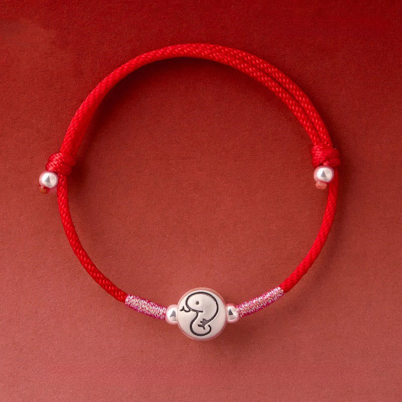 Wear FengShui Year of the Horse 999 Sterling Silver Red String Luck Bracelet